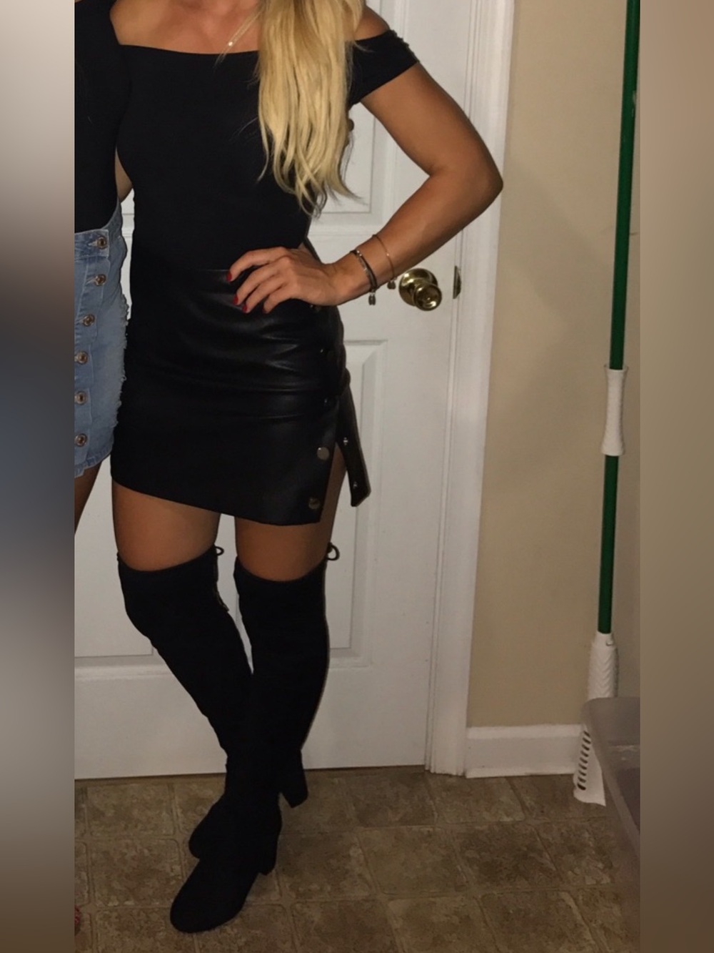Black skirt with Side Snap Detail
